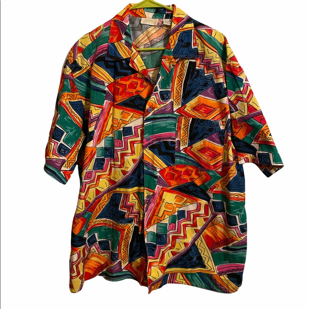 Gottex Men’s shirt! Vintage Bright 80s fashion